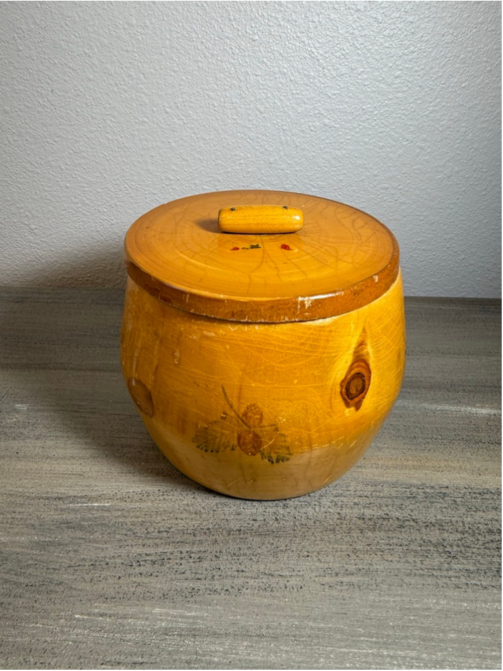 Large vintage handcrafted wooden lidded souvenir trinket box - Picture 3 of 12